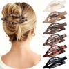 Pinze Piatte per Capelli da Donna - 6 PEZZI Pinze Piatte Francesi a Pinza Media per Ragazze Pinze a Pinza Grandi per Capelli Spessi o Sottili Tenuta Forte Antiscivolo