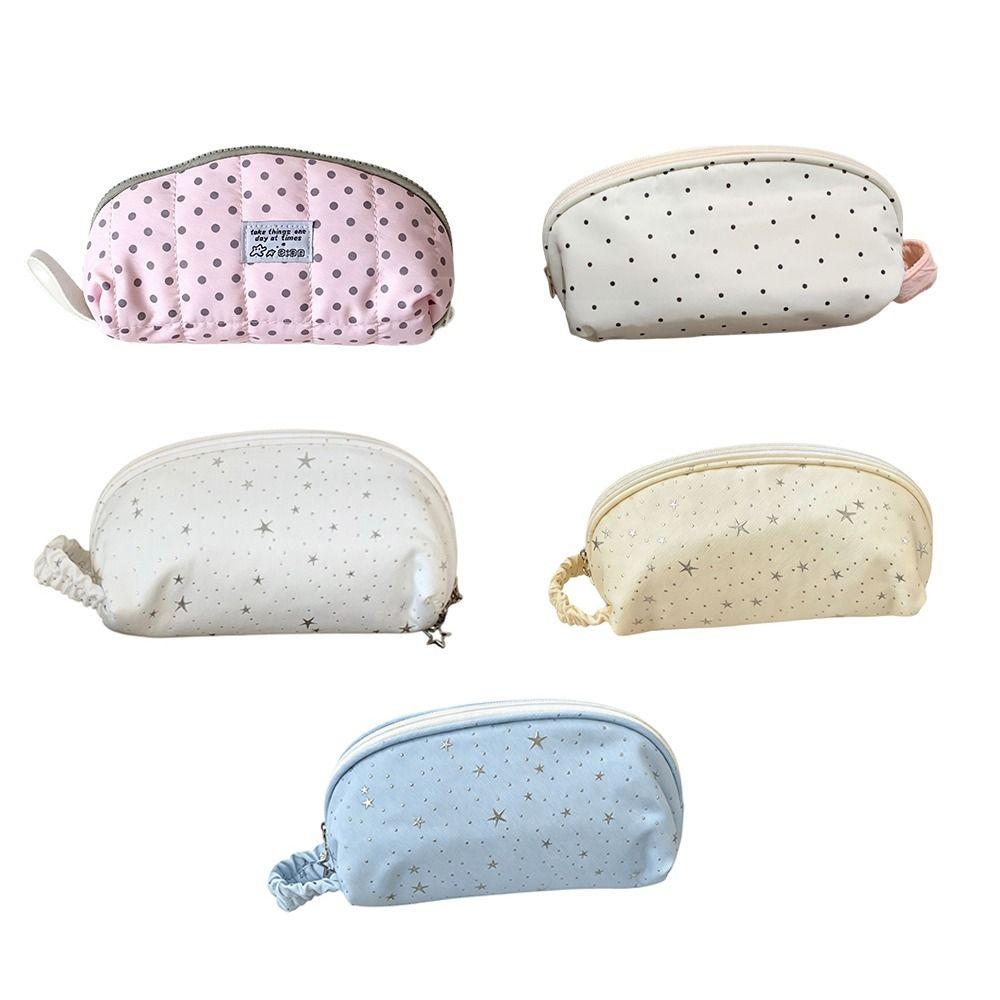 Large Capacity Pen Bag Multi-Layer Divided Cosmetic Pouch Korean Style Stationery Organizer School