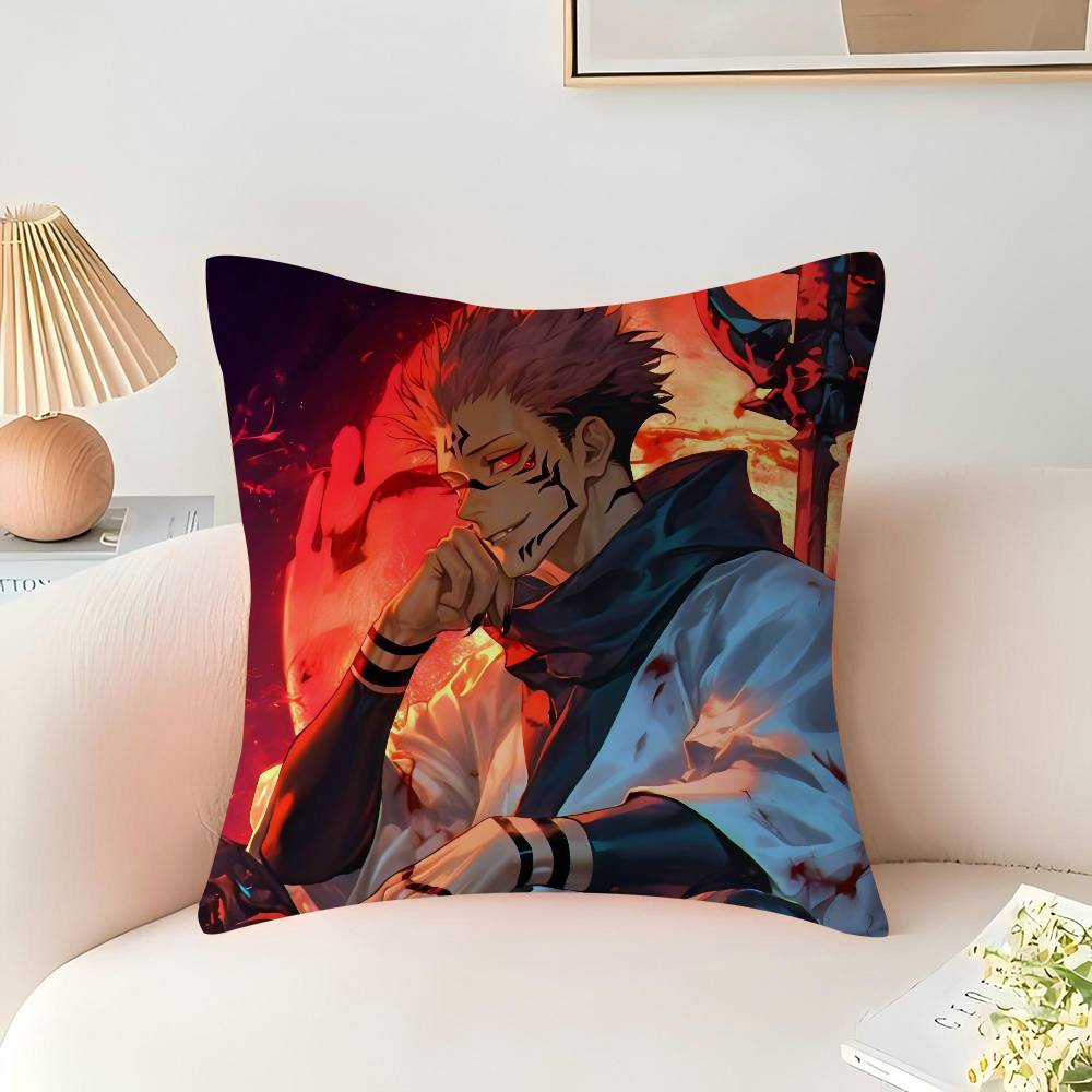 Jujutsu-Kaisen S-Sukuna Pillow Cover For Bedroom Room And Living Room Sofa Decorative Cushion Cover