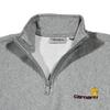Carhartt WIP Half Zip American Script Gray Sweatshirt, Heather, I027014V6XX, Men's (L) [Used]