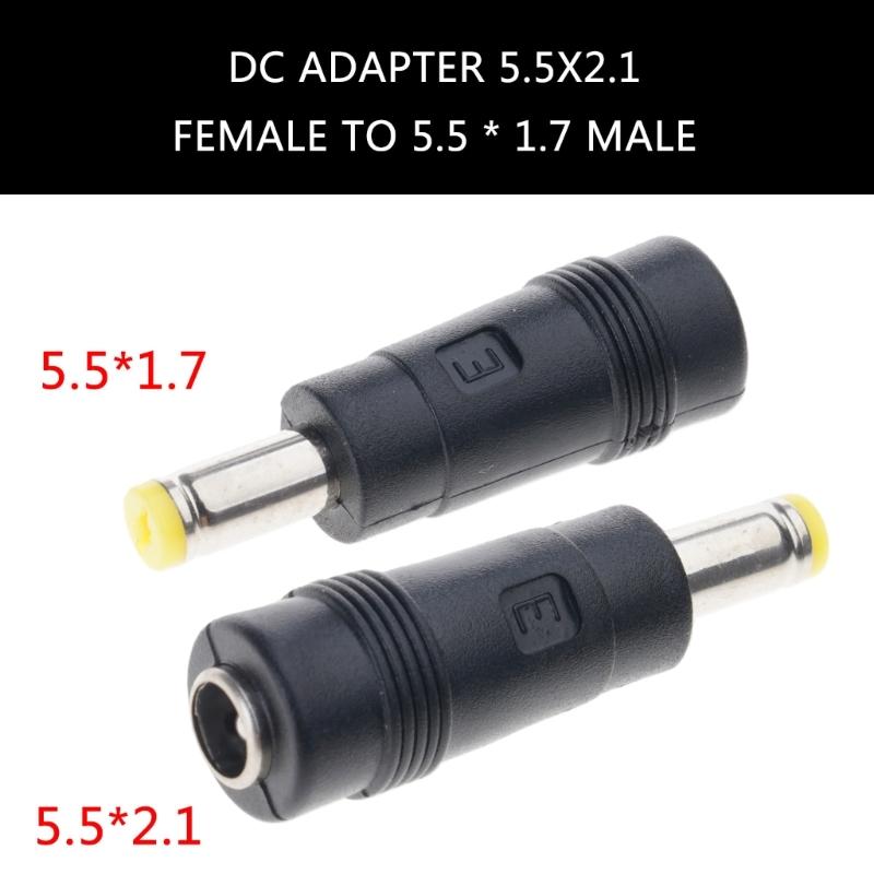 Essential Laptops Power Supply Adapter Tip Portable DC5521 To DC5517 Connector Adapter Converter for Notebook Computer