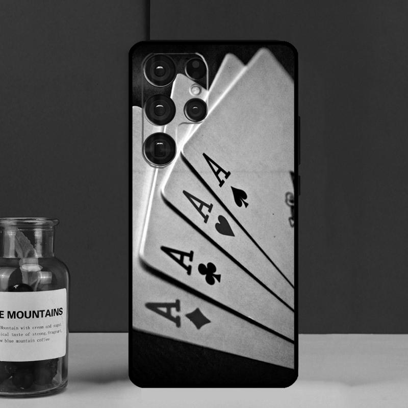 Ace of Spades Poker Card Funda Case For Samsung Galaxy S25 Ultra S9 S10 S20 S21 S22 Plus S23 FE S24 Ultra Phone Cover