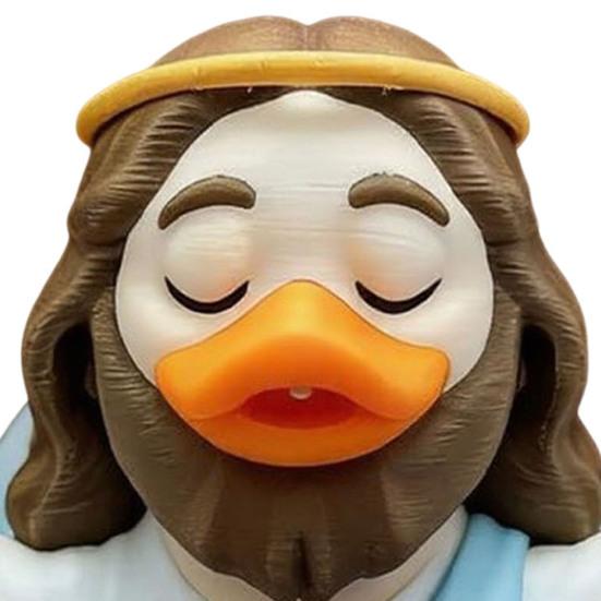 Jesus Anka Figur Samlarobjekt 3D-tryckta Kristna Anka Figurer Religiös Liten Jesus Anka Prydnad för Skrivbord Bil Instrumentbräda Dekor