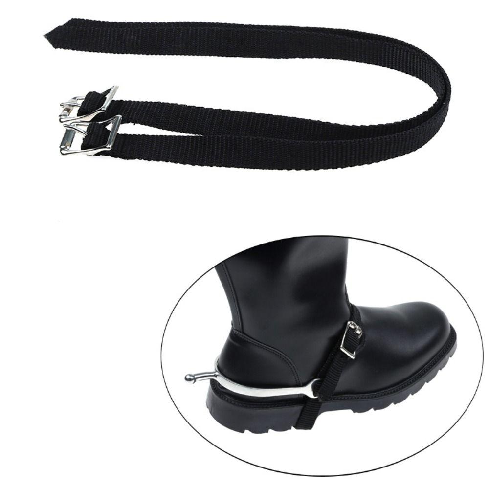 1Pair with Alloy Buckle Spurs Straps  for Horse Riding Outdoor Sports