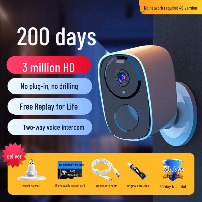 

Smart Wireless Outdoor Camera Monitor: Remote Access via Mobile, No Plug-In Required