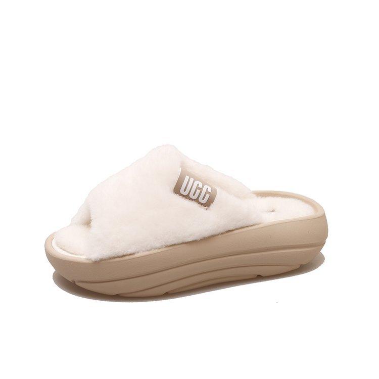 Premium Thick-bottomed Fluffy Slippers Women's Spring and Autumn Outer Wear Fashion 2025 New Internet Celebrity Fluffy Heightening Cotton Slippers