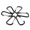 Equipment Black-color Aluminium Climbing Button Camping Hiking Hook Buckle Keychain Alloy Carabiner