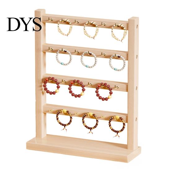 Home Jewelry Organization Wooden Organizer, Durable Display Stand, Multiple Layers Space for Trade Shows Saving Storage Rack, Necklaces Bracelets And