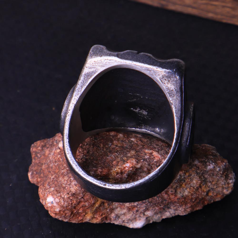 Fashion Vintage Stainless Steel Cross Rings for Men's Punk Creative Amulet Pentagram Ring Personality Jewelry Gift Wholesale