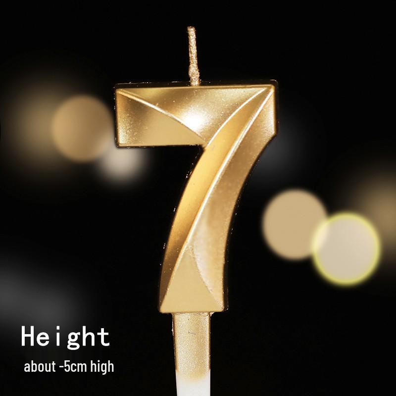 Large Gold Number Candles for First Birthday, Full Moon, Children's Cake Decorations, and Party Accessories.