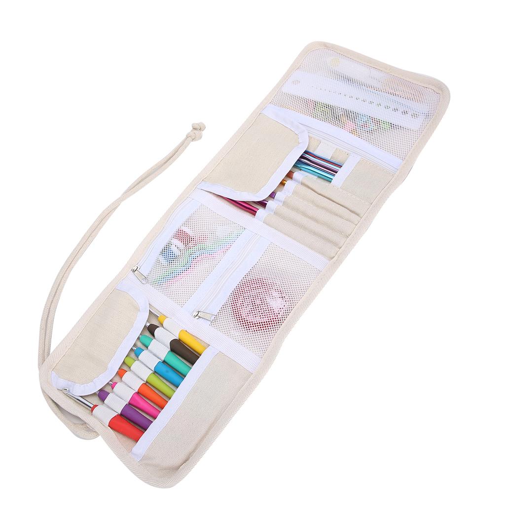 Crochet Hook Set Soft TPR Handle Knitting Kit Aluminium Oxide DIY Manual Sewing Tools