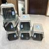 Portable Graphite Green Pet Carrier: Cat Cage & Dog Shipping Box