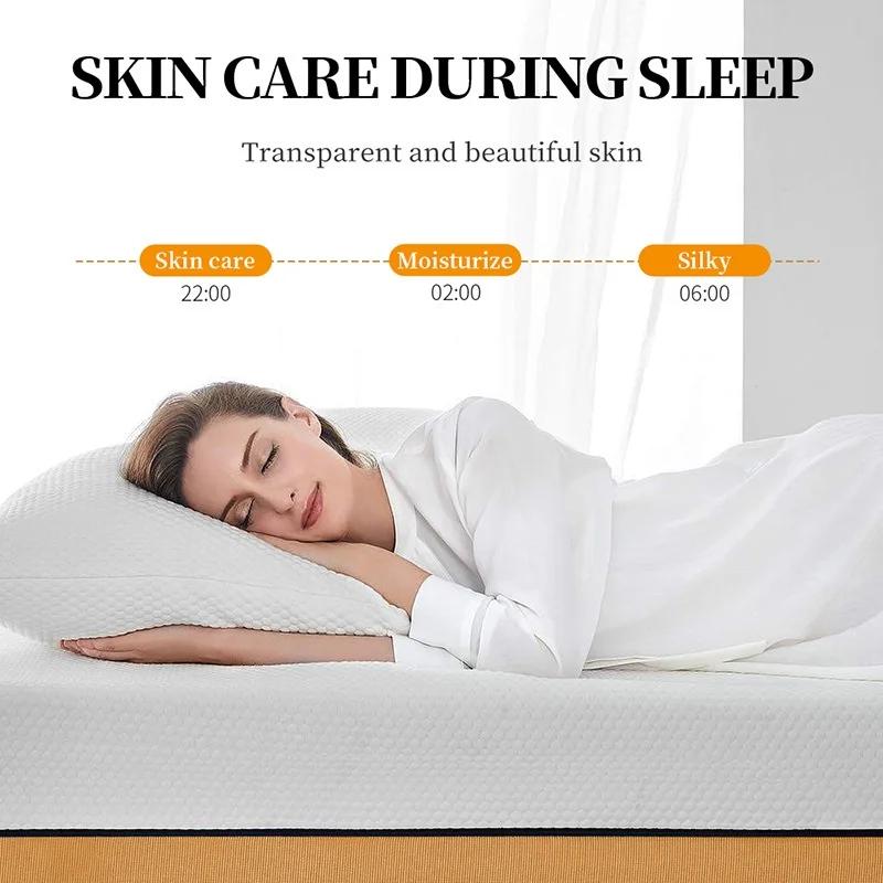 20 pezzi/scatola BIOAOUA Maschera Viso Notturna Polpa Cruda di Riso Idrata Schiarisce Sbiancante
