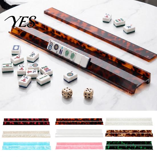 Magnetic Tile Pusher Rack 1/4Pcs American Mahjong with Pusher, Non-slip Acrylic Mah Jongg Holder & Bar, Accessories for Home Party Play