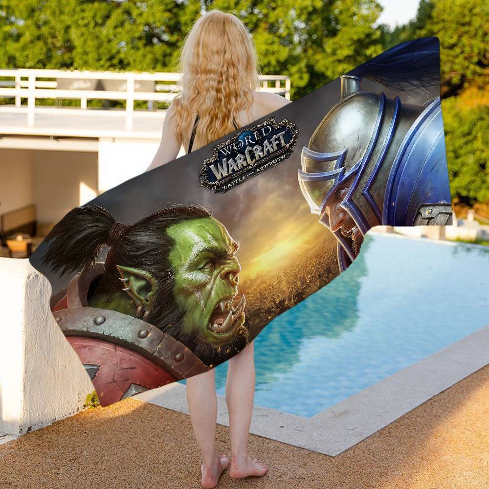 Explore The Unknown W-World Of W-Warcraft Microfiber Beach Towel Absorbent Quick Dry Swimming Resort Mountain Climbing Towel