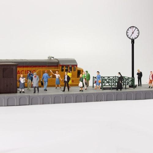 Scenery Collection, 1:87 Scale Painted Figures, 30 Pieces, for Miniature Gardens, Decorations, Railway Models, Building Models, Dioramas, P8721