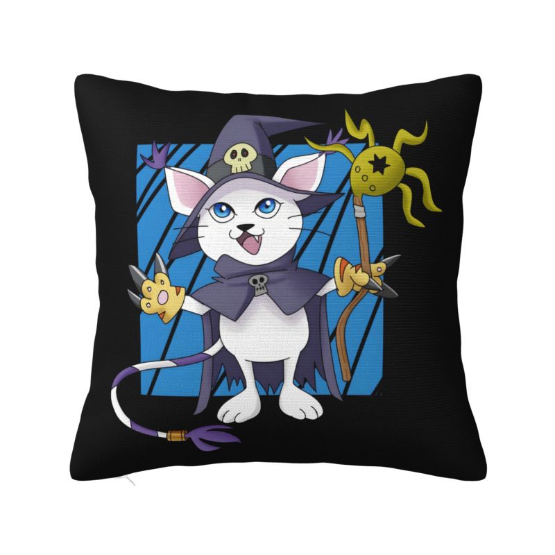 Custom Gatomon Modern Throw Pillow Cover Adventure Anime Chair Cushion