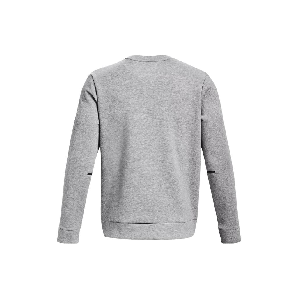 Under Armour Unstoppable Fleece Crew Logo Print Pullover Long Sleeve Sweatshirt Men Sweatshirt Gray 1381688-011