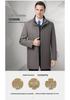 2024 Men's Mid-Length Lapel Coat: High-End Spring/Autumn Business Casual Windbreaker