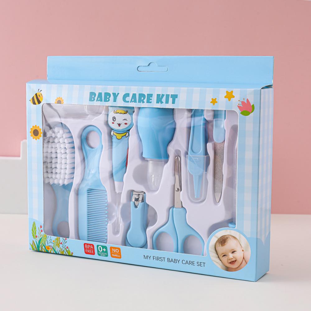 10-Piece Baby Care Set: Ear Pick, Nail Clipper, Nail File, Medicine Feeder.