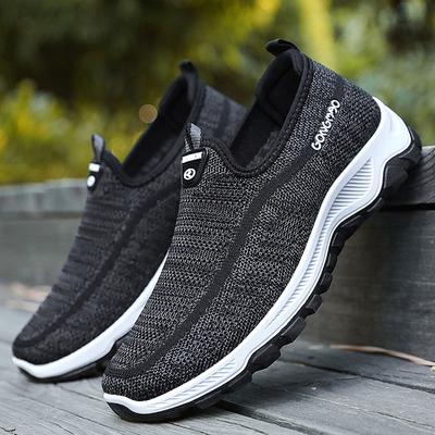 Shoes Men's  New Flying Weaving Men's Shoes Lazy Walking Shoes Casual Dad Shoes Cloth Shoes Men