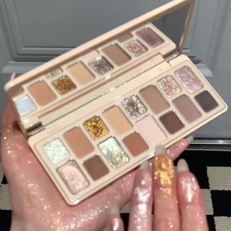 DIKALU True Colors Pearlescent 16-Color Kids' Eyeshadow Palette for Impromptu Stage Makeup