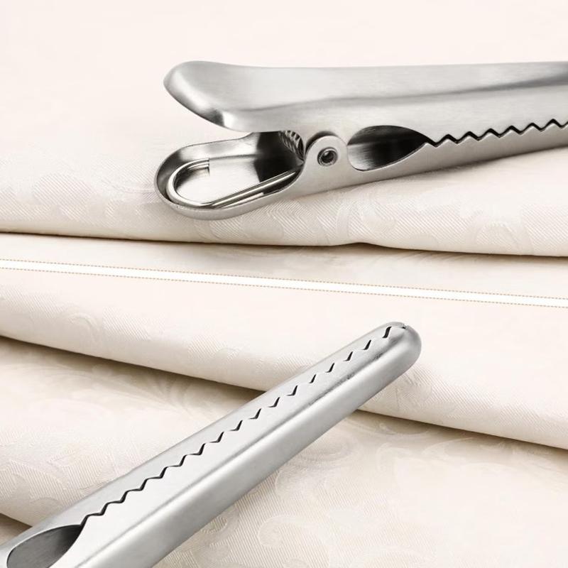 3/6/12Pcs Stainless Steel Clips, Multi-Purpose Food Storage Bag Clips, Reusable Kitchen Alligator Clip Office Binding