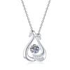 1ct Moissanite Necklace Swan Pendant Cross Chain Fashion Jewelry Women