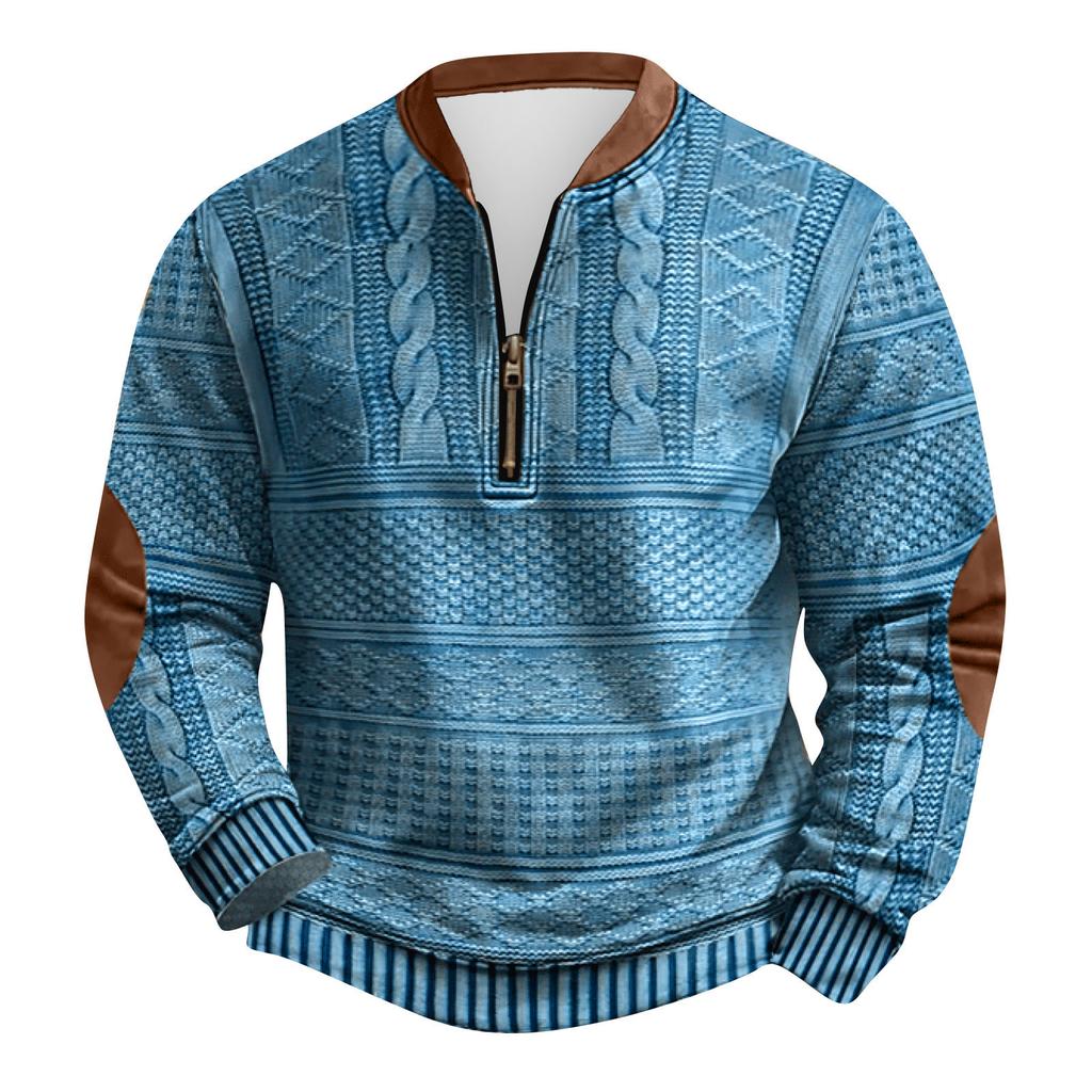 Men's Retro Casual Gradient Printed Sweatshirt