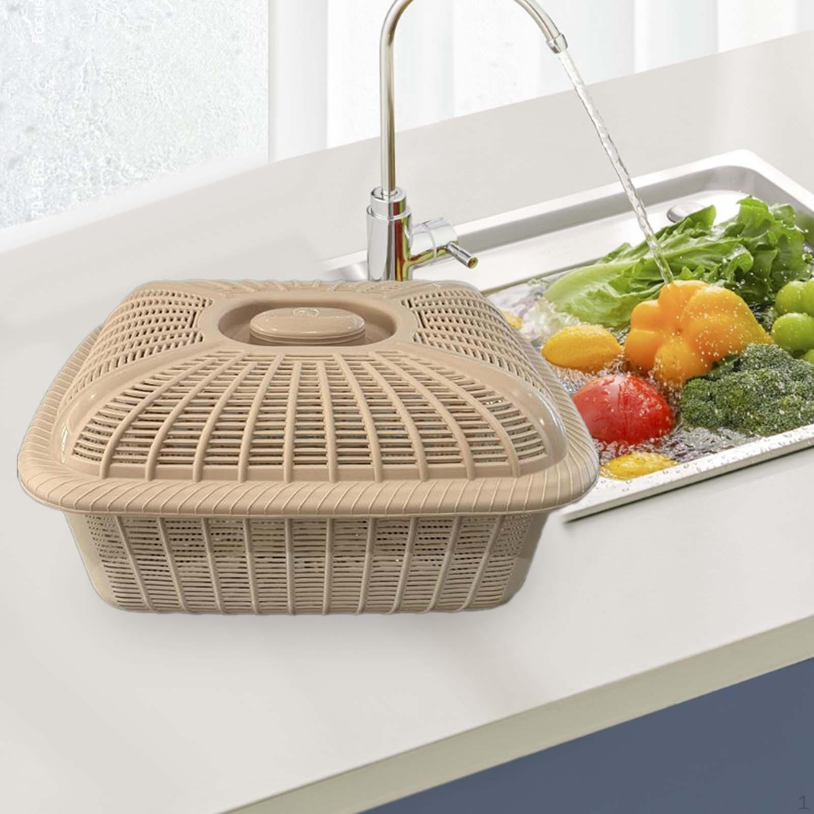 

Накритий кошик з фруктами для організації та зберігання на кухні Khaki Large