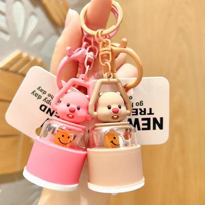Cartoon Little Bear Night Light Keychain: Cute Gift & Backpack Pendant