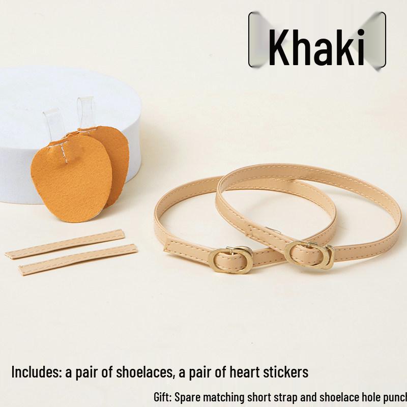 Non-Slip High Heel Strap with Suede Matte Finish - Secure Tie-Up Buckle Design