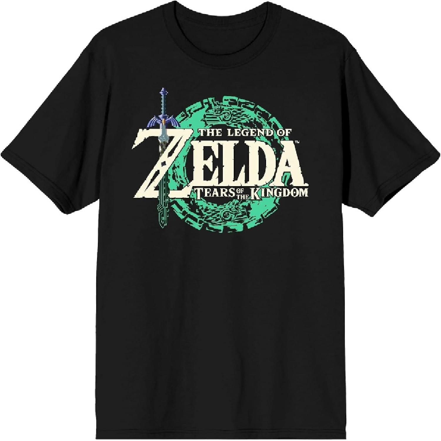 Bioworld The Legend of Zelda Tears of The Kingdom Logo Crew Neck Short Sleeve Black Adult T-Shirt XXXXXL разноцветный