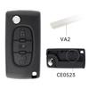 3 Button Flip Key Fob Case Replacement Durabled for 207-407 Citroen C1-C4 with Tools Key Chain Screwdriver