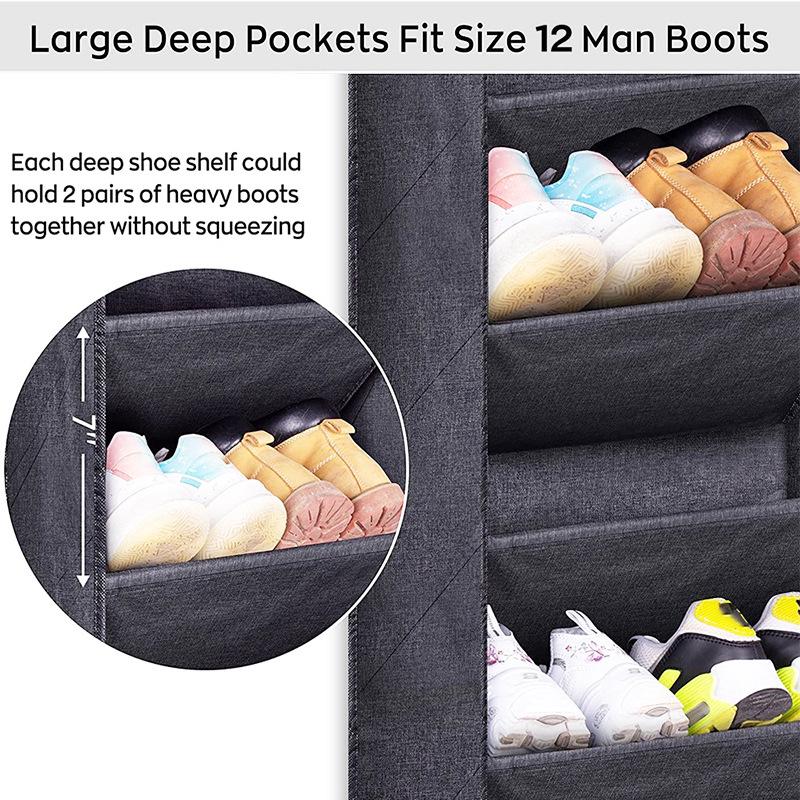 Wall-Mounted Multi-Layer Foldable Shoe and Sundry Storage Bag