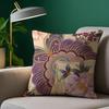 Indonesia B-Batik Design Pillow Case Anti-Dustmite Pillowcase Invisible Zipper Silky Short Plush Sofa Cushion Cover