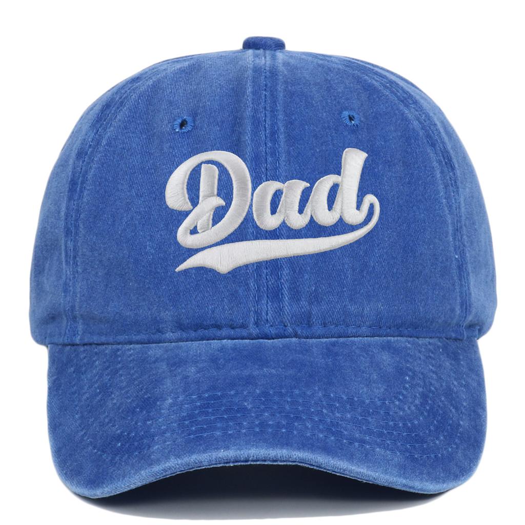 Brev Pappa Mamma Broderad Tvättad Mjuk Topp Basebollkeps Fars Dag Mors Dag Presenthatt