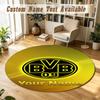 Round Rug Custom NameBorussia Dortmund Pattern Non Slip Carpet Home Floor Decor