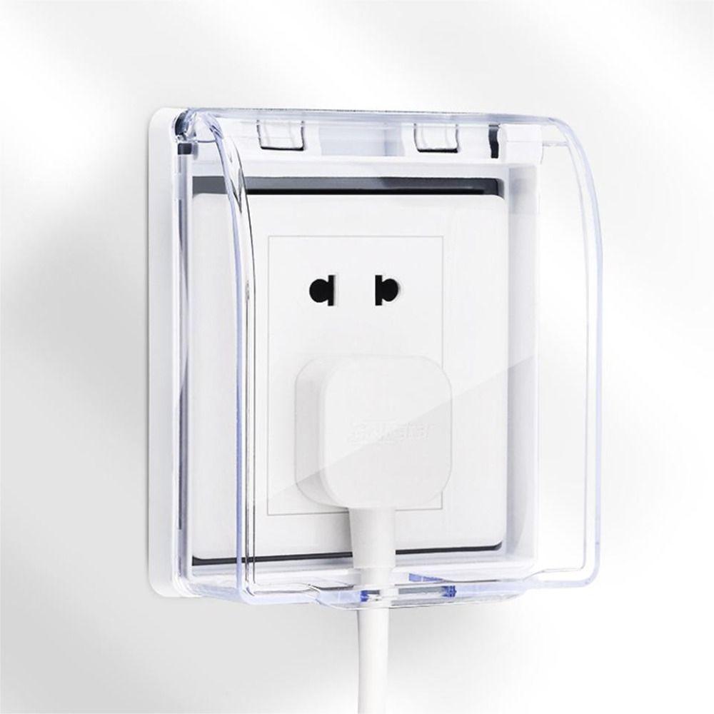 Prevent Electric Shock 86 Type Wall Socket Waterproof Box Electric Plug Cover  Kitchen