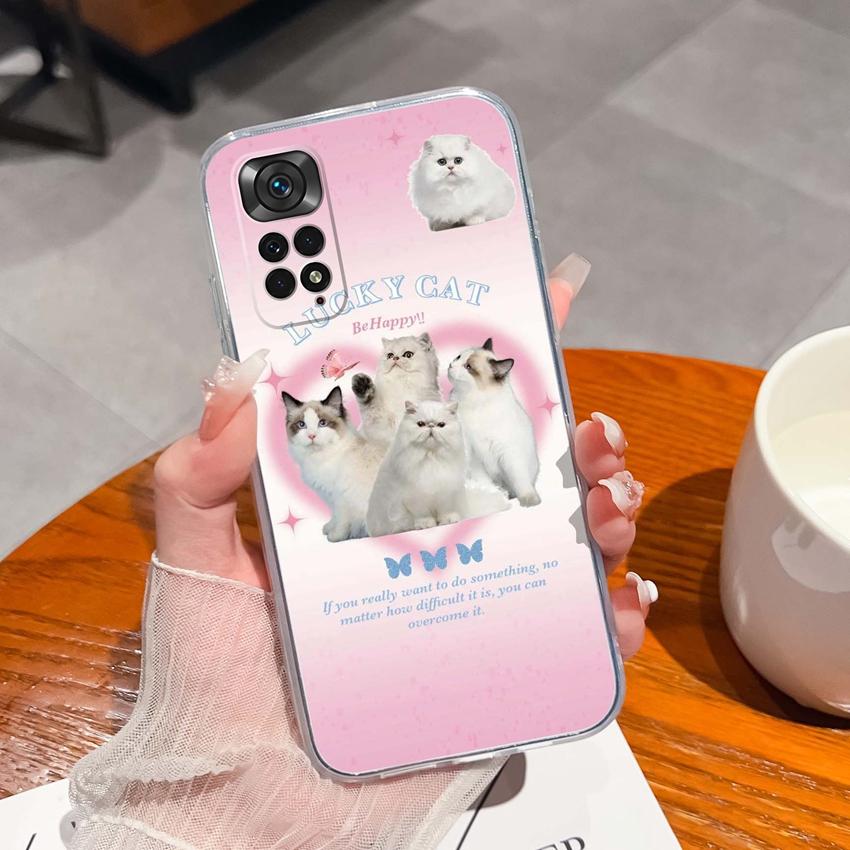 Para Redmi Note 11 11S 11T 12 12S Pro Plus Turbo Capa de Telefone Padrão de Laço Rosa Bonito Silicone Transparente de Alta Qualidade Capa Antiderrapante Para Carcaça Redmi