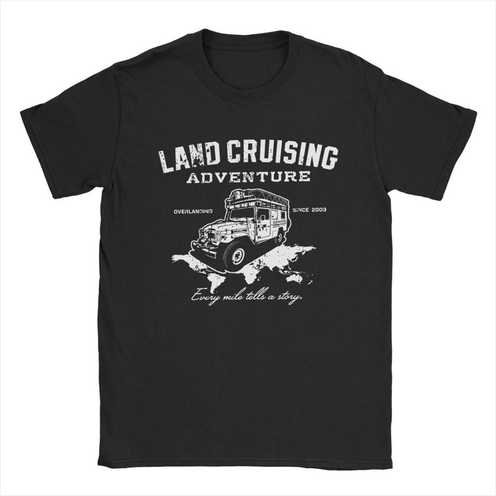 Land Car Cruiser J80 Route T-Shirt Homme Vintage Série 80 T-Shirt Coton Vintage Col Rond Manches Courtes T-Shirt Nouveauté Hauts