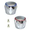 2pcs  & Cold Tap Top Head Faucet Cover Chrome Plated Replacement Set Kitchen Bathroom Faucet Handle