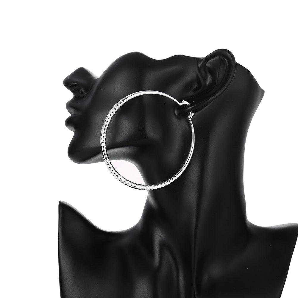 fashion beautiful top quality charm 7CM Copper color Earring big circle women lady Jewelry nice gift wedding E289