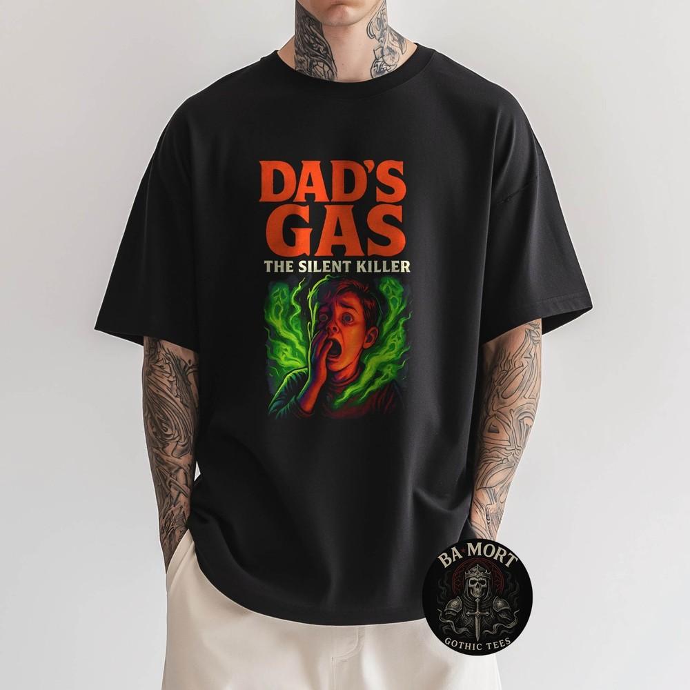 Dad#039;S Gas Retro Horror Movie Poster Funny Father#039;S Fart Joke TShirt Unisex T-Shirt S