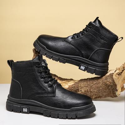 Martin Boots Men's Autumn and Winter Thickened Thermal Boots Outdoor Sports High-top Casual Leather Shoes Men's Shoes