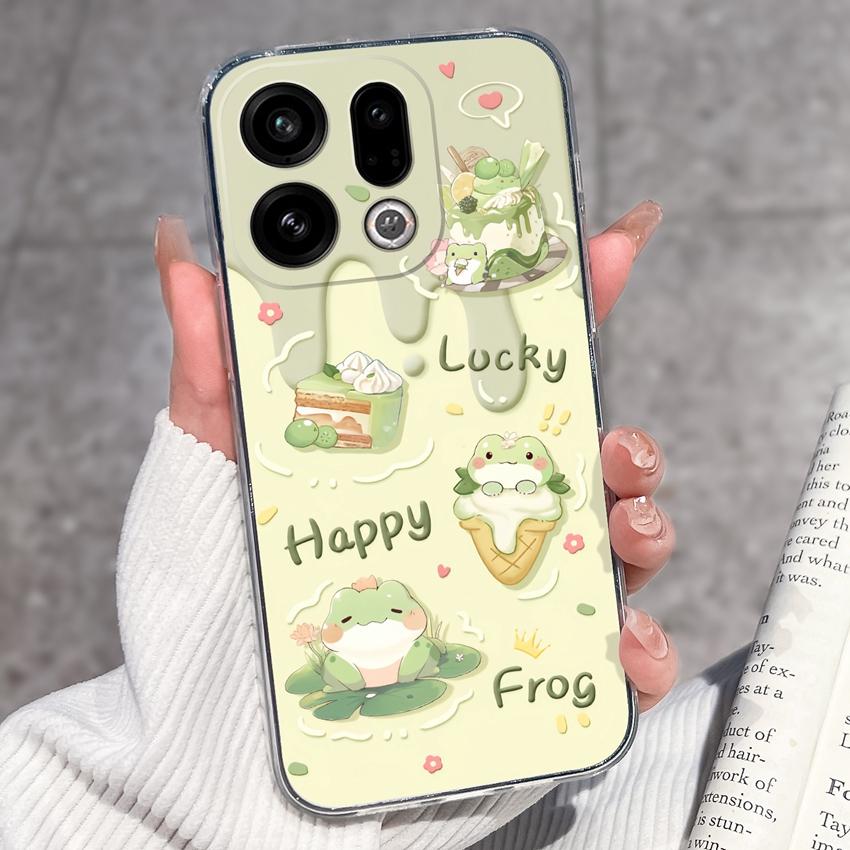 For Oppo Find X9 X8 X7 X5 Pro X2 Lite Reno8 Pro Pro+ Phone Case Black Cat Wine Glass Patterns Transparent TPU Protection Covers For Oppo Bumper Casing