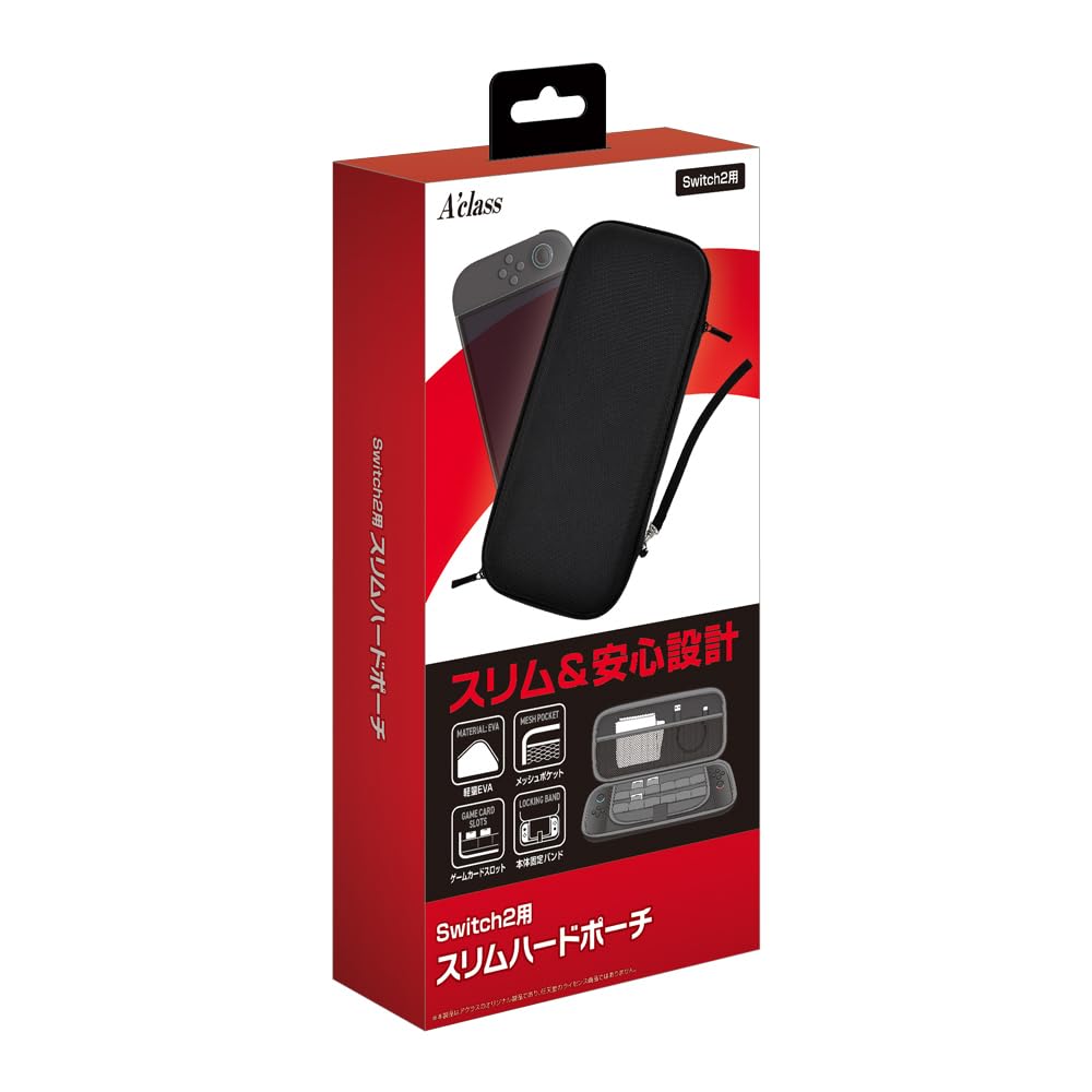 

Тонкий жесткий чехол Acras для Switch2 чёрный