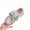 7CM Inner Height Increase Soft Leather German Training Shoes Small Thick-soled Casual Versatile Forrest Gump Shoes Pair of Shoelaces Sports Dad Shoes