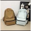 Japanese Ins Fashion Brand Light Solid Color Backpack Korean Girl All-matching Travel Casual Simple Schoolbag