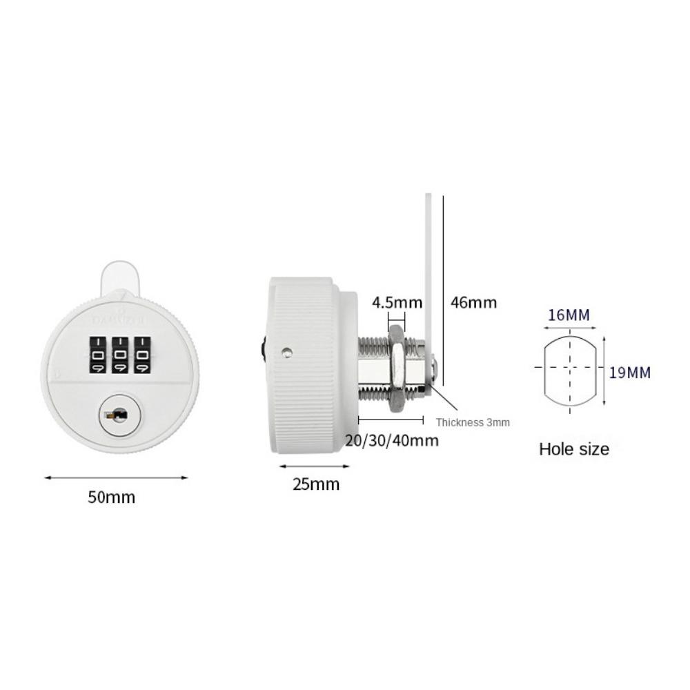 With Key Password Lock Zinc Alloy Drawer Lock New Combination Lock  Cabinet Mailbox